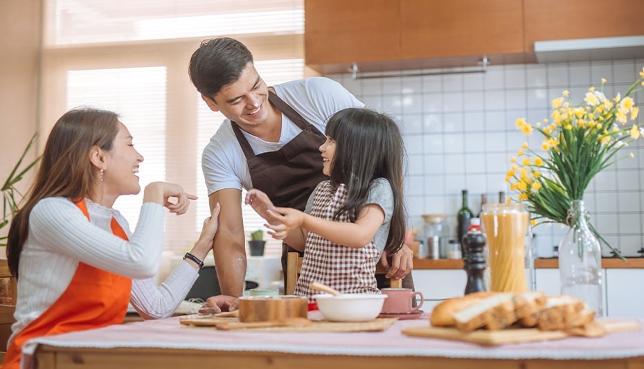 family cooking