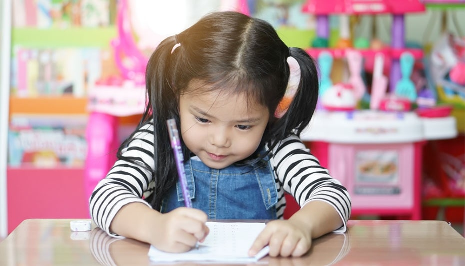 girl writing